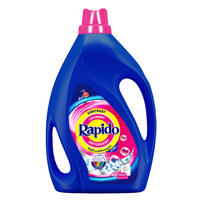RAPIDO---CONTRUST-2500 مایع لباسشویی کانتراست 2700 گرمی راپیدو حاوی لکه بر آنیونیک