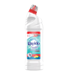 مایع سفیدکننده غلیظ معطر راپیدو ۷۵۰ گرم، سفیدکننده و پاک‌کننده سطوح و لباس‌های سفید حاوی اسانس لیمو
