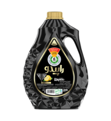 مایع ظرفشویی ذغالی راپیدو ۳۰۰۰ گرمی حاوی ذغال فعال گیاهی با رایحه لیمو